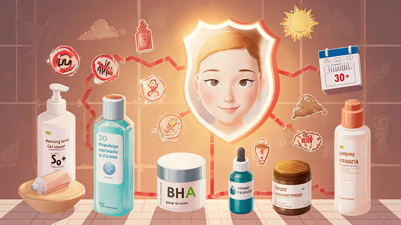 Ежедневный уход за кожей: утренний и вечерний ритуал с защитным SPF и натуральными экстрактами.