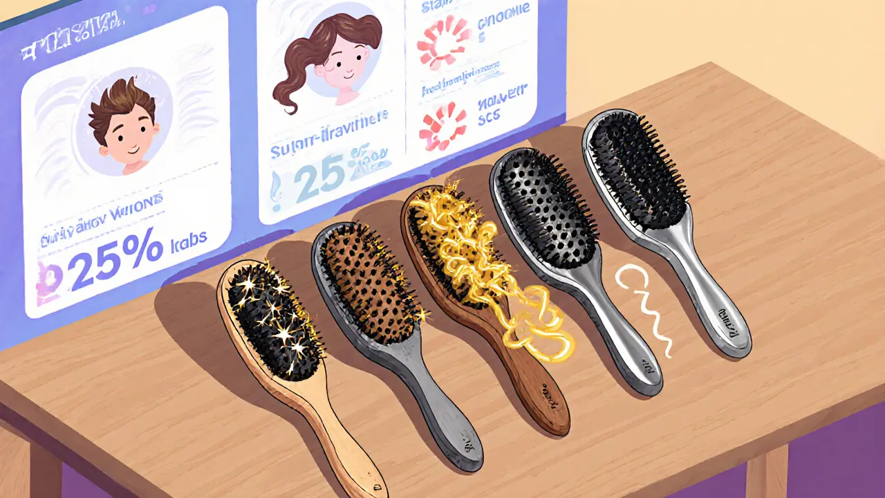 Как выбрать расческу для волос: материалы и типы по типу волос