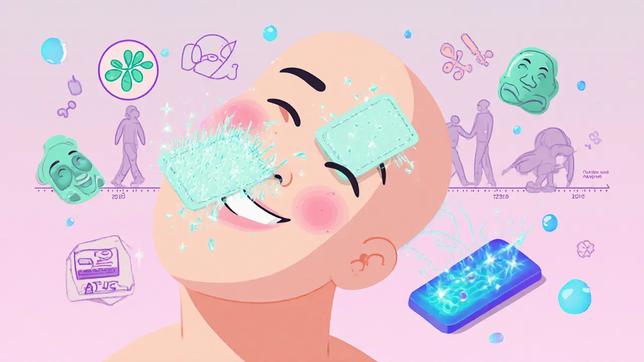 Футуристическая микронидлинг-повязка с гиалуроновой кислотой, вводящая активные вещества в кожу.