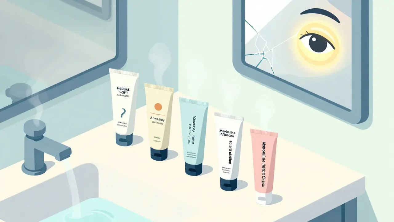 Изометрическая иллюстрация: пять средств для ухода за кожей вокруг глаз на фоне ванны с паром.