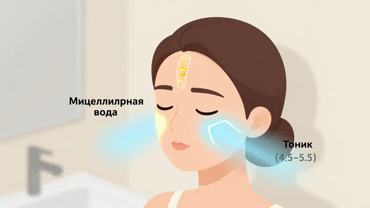 Как правильно сочетать мицеллярную воду и тоник для очищения лица
