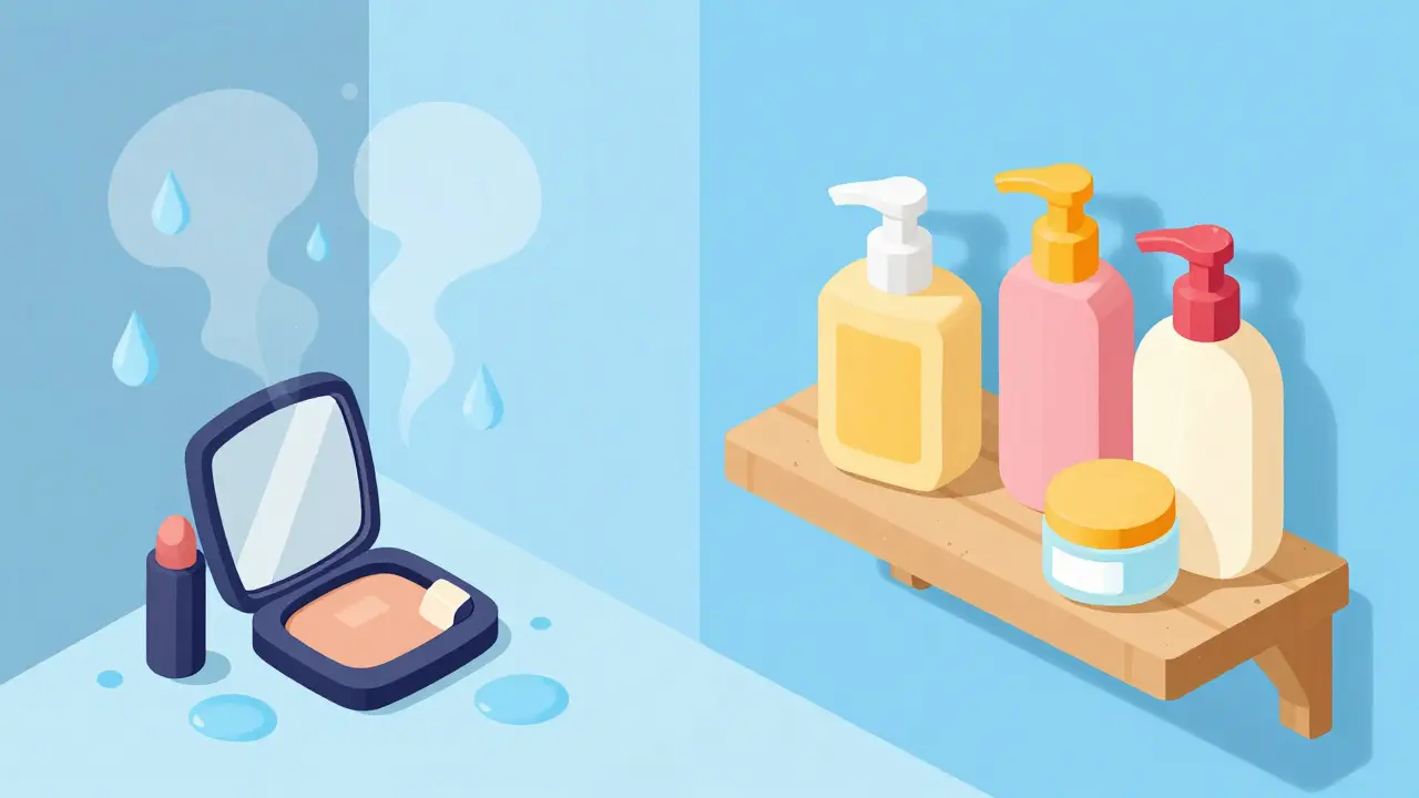 Сравнение хранения в ванной и на сухой полке