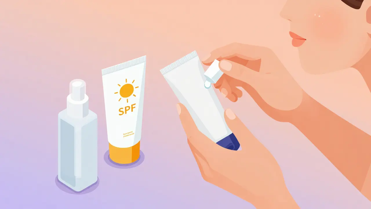 Изометрическая иллюстрация нанесения увлажняющего крема и SPF после скраба