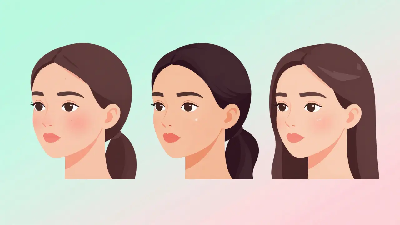 Изометрическая схема этапов восстановления кожи от покраснения до сияния и упругости