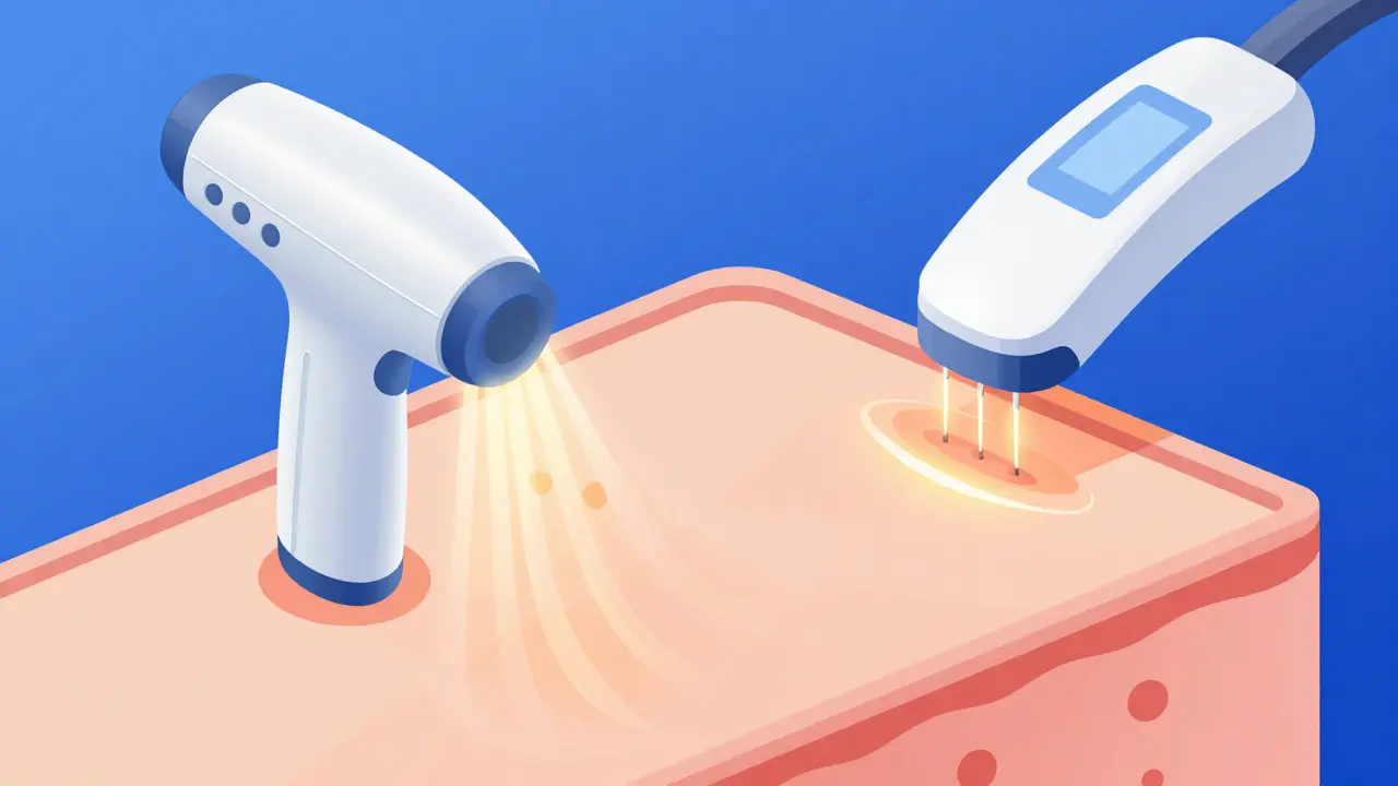 Разница между классическим и микроигольчатым RF-лифтингом в изометрии